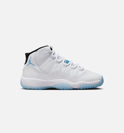 JORDAN 378038-104
 Air Jordan 11 Retro Legend Blue Grade School Lifestyle Shoe - White/Legend Blue/Black Free Shipping Image 0