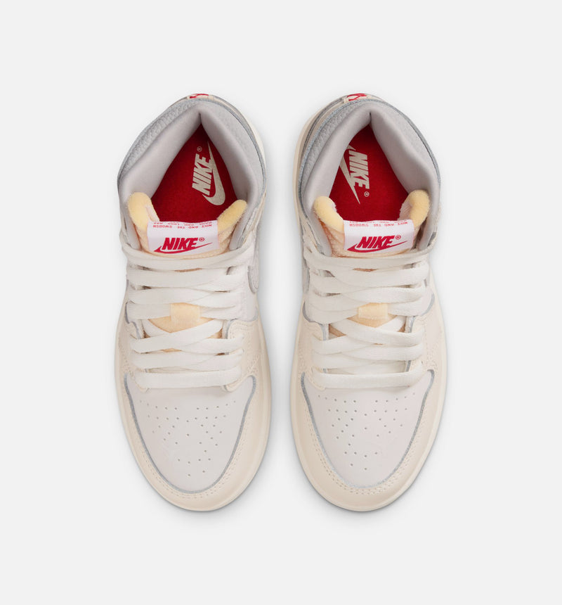 Air Jordan 1 Retro Sail High OG Preschool Lifestyle Shoe - Sail/University Red/Pale Ivory