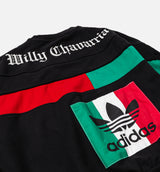 Willy Chavarria x Adidas Fleece Stripe Detailed Mens Crewneck - Black