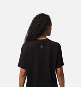 Flight Graphic Womens Short Sleeve Shirt - Black/Smoke Grey