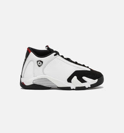 JORDAN 487524-160
 Air Jordan 14 Retro Black Toe Grade School Lifestyle Shoe - White/Varsity Red/Black/Silver Image 0