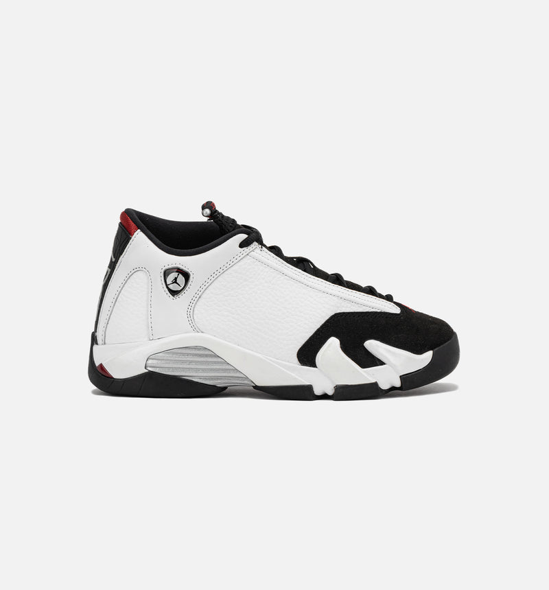 Air Jordan 14 Retro Black Toe Grade School Lifestyle Shoe - White/Varsity Red/Black/Silver