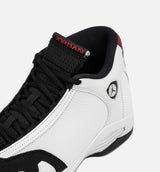 Air Jordan 14 Retro Black Toe Mens Lifestyle Shoe - White/Varsity Red/Black/Silver