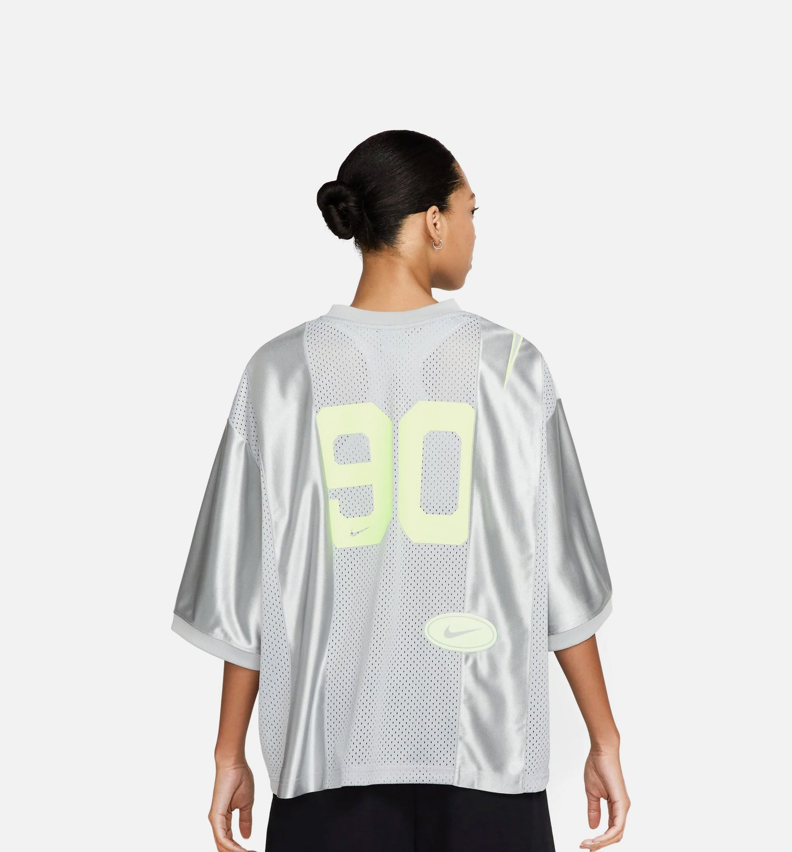 Nike HJ0280-077 NSW Oversized Graphic Womens Jersey - Light Smoke