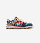 Dunk Low Grade School Lifestyle Shoe - Midnight Navy/Green Noise/Linen/Speed Red
