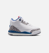 Air Jordan 3 Retro OG True Blue Infant Toddler Lifestyle Shoe White/Fire Red/True Blue Free Shipping
