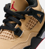 Air Jordan 4 Retro Infant Toddler Lifestyle Shoe - Sesame/Fire Red/Black/White