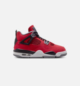 Air Jordan 4 Retro Toro Bravo Grade School Lifestyle Shoe - Fire Red/White/Black/Cement Grey Free Shipping
