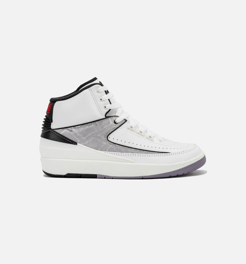 Air Jordan 2 Retro Python Mens Lifestyle Shoe - White/Fire Red/Black/Sail/Cement Grey
