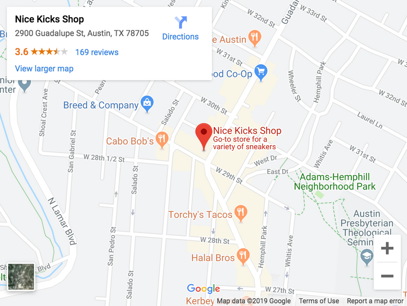 Nice kicks store locator sales