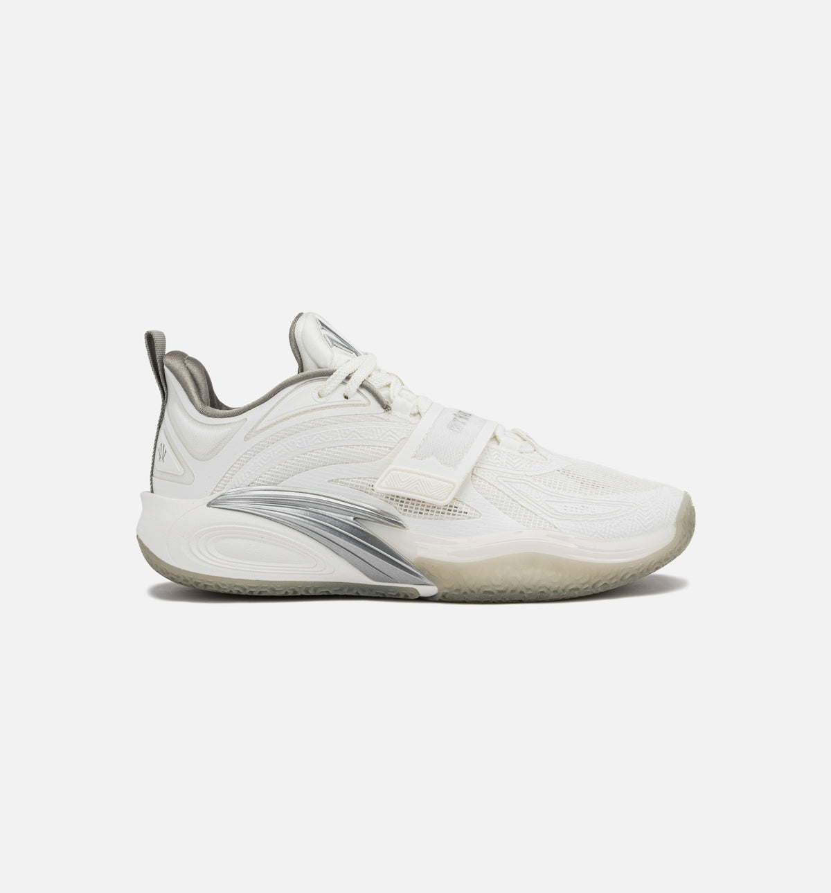 あい Anta 8124C1102S-19 Kai 1 Yang Mens Basketball Shoe - White/Grey