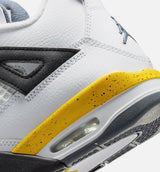 Air Jordan 4 Retro Rare Air Tour Yellow Grade School Lifestyle Shoe - White/Dark Blue Grey/Black/Tour Yellow Free Shipping