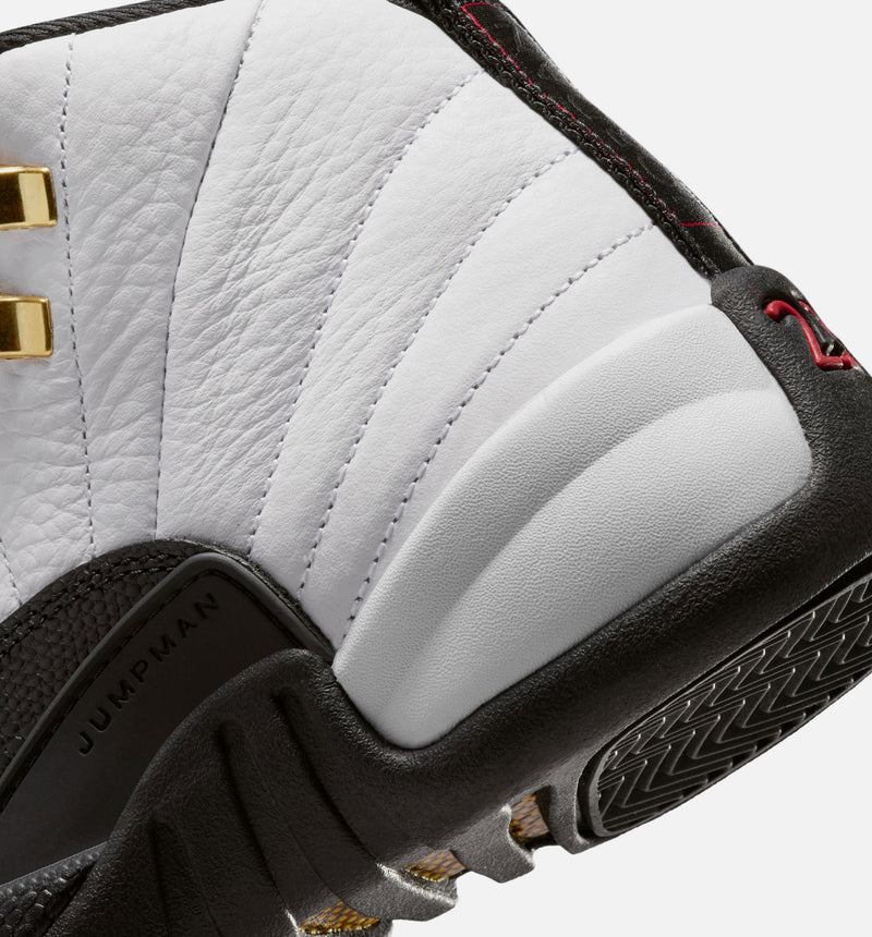 Air Jordan 12 Retro Taxi Grade School Lifestyle Shoe - White/Black/Taxi