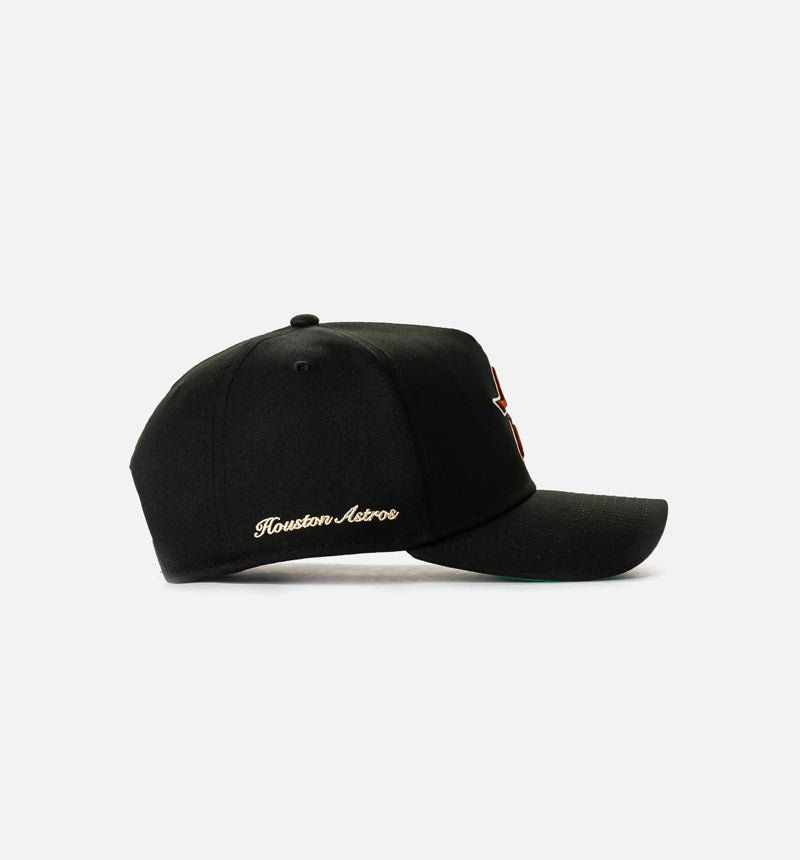 Houston Astros Logo 940AF Snapback Mens Hat - Black/Red