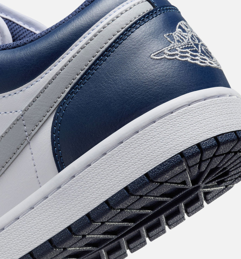 Air Jordan 1 Low Midnight Navy Mens Lifestyle Shoe - Midnight Navy/Wolf Grey