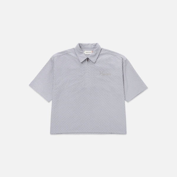 Honor HTG250133 Textured Knit Quarter Zip Mens Short Sleeve Shirt