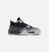 Air Jordan 4 Retro Fear Preschool Lifestyle Shoe - Black/White/Anthracite/Black/Pure Platinum