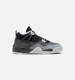 JORDAN FV4537-002
 Air Jordan 4 Retro Fear Preschool Lifestyle Shoe - Black/White/Anthracite/Black/Pure Platinum Image 0