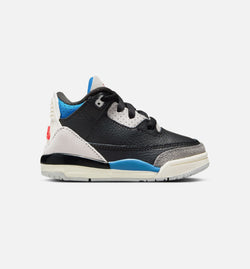 JORDAN IB8966-004
 Air Jordan 3 Retro OG Rare Air Infant Toddler Lifestyle Shoe - Black/Chile Red/Neutral Grey Free Shipping Image 0