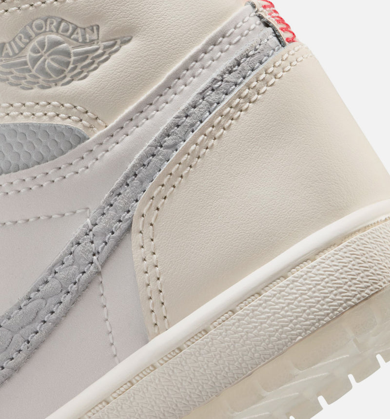 Air Jordan 1 Retro Sail High OG Preschool Lifestyle Shoe - Sail/University Red/Pale Ivory