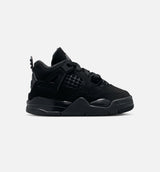 Air Jordan 4 Retro Black Cat Infant Toddler Lifestyle Shoe - Black/Black/Light/Graphite