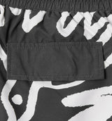 Birds Fly Free Swim Mens Short - Black
