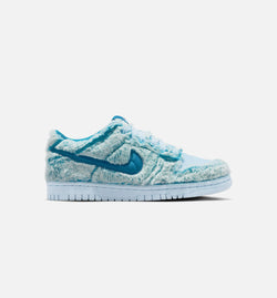 NIKE IM7171-301
 Dunk Low Abominable Snowman Grade School Lifestyle Shoe - Green Abyss/White/Celestine Blue Image 0