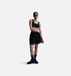 NIKE HJ0163-010
 Loose 6" Mid Rise Graphic Satin Womens Short -  Black/Anthracite/Anthracite Image 0