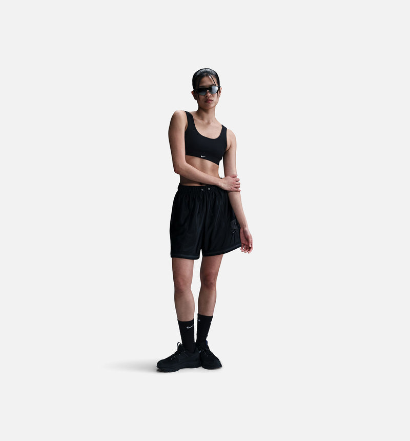 Loose 6" Mid Rise Graphic Satin Womens Short -  Black/Anthracite/Anthracite