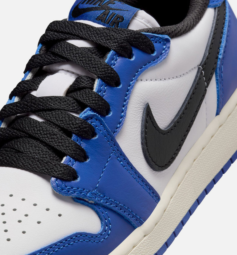 Air Jordan 1 Low Game Royal Grade School Lifestyle Shoe - White/Game Royal/Sail/Black