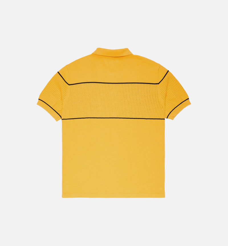 Ballet Polo Sweater Mustard Mens Short Sleeve Shirt - Yellow