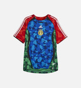 Bape x Adidas Teamgeist Mens Short Sleeve Shirt - Blue/Red/Green
