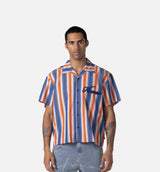 Auto Shop Camp Mens Short Sleeve Shirt - Multi/Orange