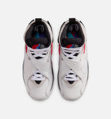 Air Jordan 8 Retro White And True Red Grade School Lifestyle Shoe - White/True Red/Black