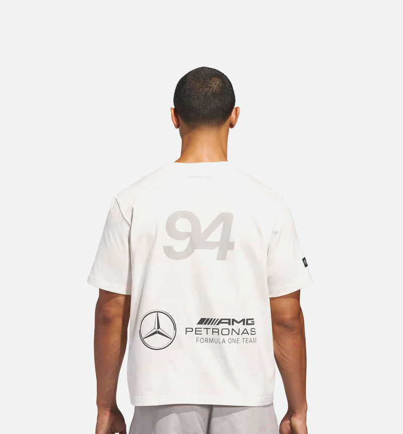 Bad Bunny x Mercedes AMG Petronas F1 Mens Short Sleeve Shirt - White