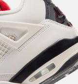Air Jordan 4 Retro Flight Club Grade School Lifestyle Shoe - Sail/Black/University Red