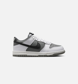 NIKE HJ9202-100
 Dunk Low Grade School Lifestyle Shoe - White/Black/Smoke Grey Image 0