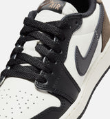 Air Jordan 1 Retro Low Mocha Grade School Lifestyle Shoe - Sail/Dark Mocha/Black