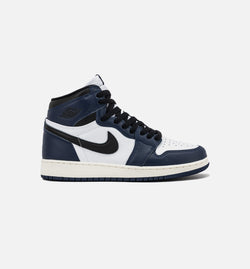 JORDAN FD1437-401
 Air Jordan 1 Retro High OG Midnight Navy Grade School Lifestyle Shoe - Midnight Navy/White Image 0