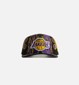 Los Angeles Lakers Flames 9Fifty Snapback Mens Hat - Black/Purple
