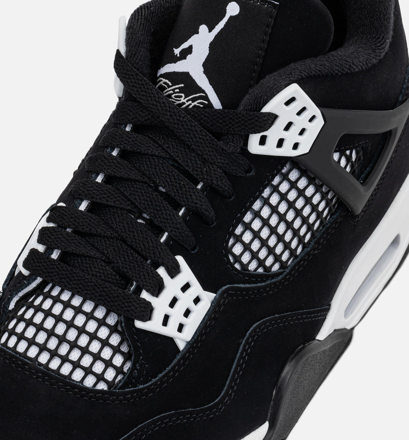 Air Jordan 4 Retro White Thunder Grade School Lifestyle Shoe - Black/White/Black