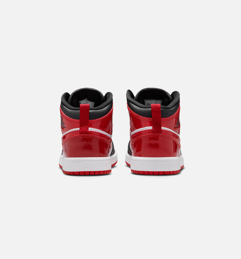 Air Jordan 1 Mid SE Preschool Lifestyle Shoe -  Black/White/Varsity Red