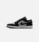 Air Jordan 1 Low Mens Lifestyle Shoe - Black/Light Smoke Grey/White