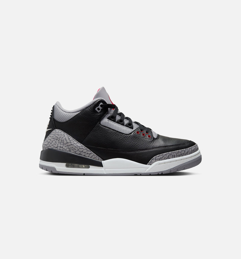 Air Jordan 3 Retro Black Cement Mens Lifestyle Shoe - Black/Fire Red/Cement Grey/Summit White