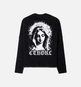 Hail Mary Mens Long Sleeve Shirt (Black/White)