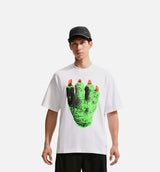 Your Message Here Claw Mens Short Sleeve Shirt - White/White