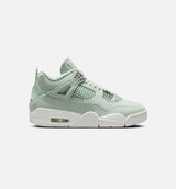 Air Jordan 4 Retro Abundance Womens Lifestyle Shoe - Seafoam/Sail/Metalic Silver