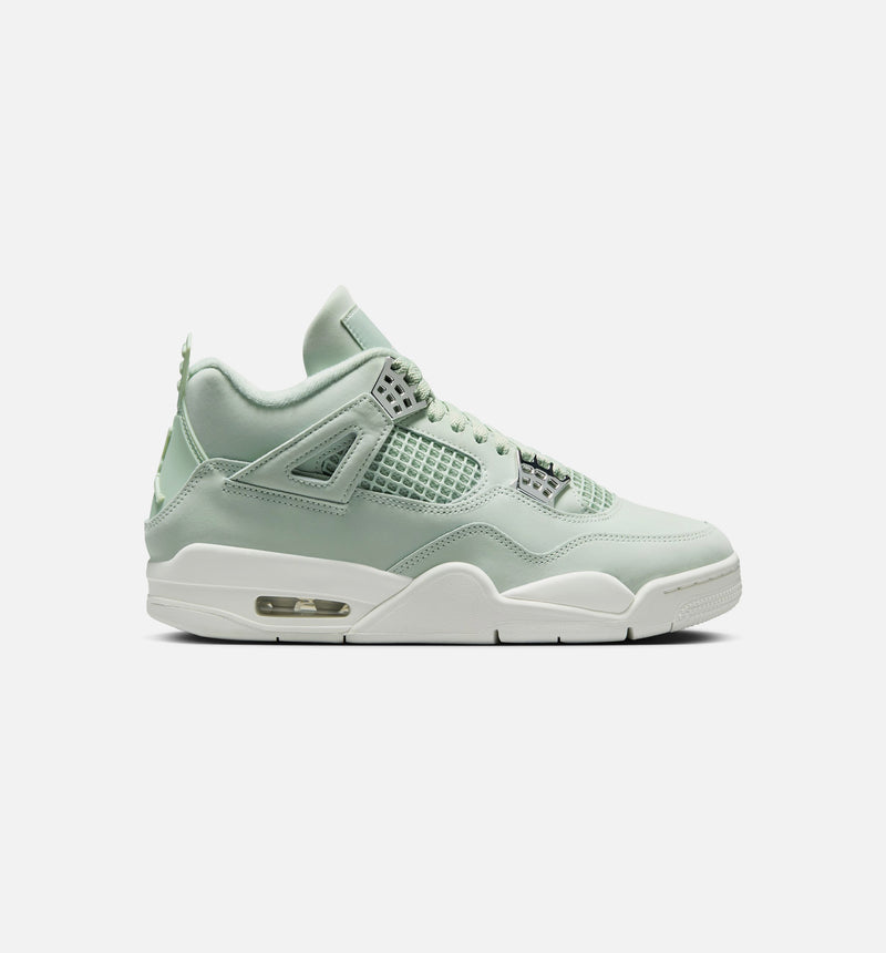 Air Jordan 4 Retro Abundance Womens Lifestyle Shoe - Seafoam/Sail/Metalic Silver