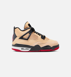 JORDAN IH2094-200
 Air Jordan 4 Retro Grade School Lifestyle Shoe - Sesame/Fire Red/Black/White Image 0