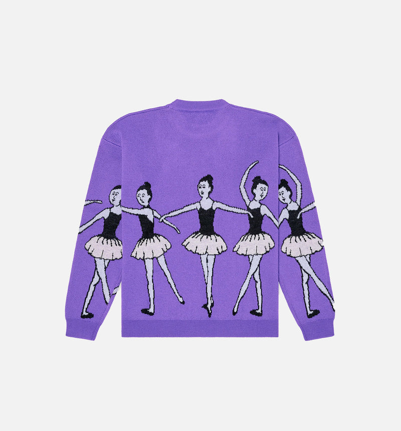 Ballet Jumper Mens Crewneck - Purple